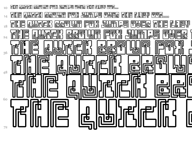 Klein Bottle font waterfall